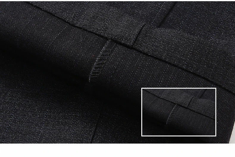 Autumn Summer New Men's Slim Business Pants Fashion Stretch Thicken Casual Trousers Brand Solid Pant Black Navy Plus Size GOZBKF
