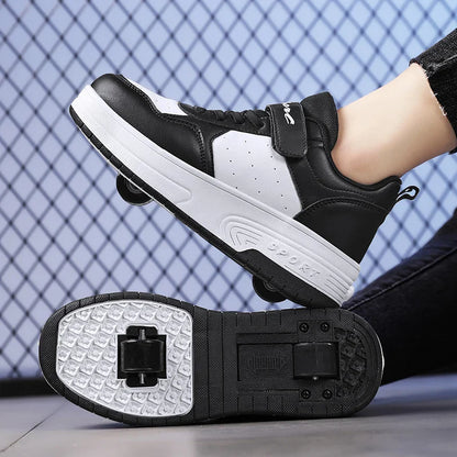Ultra-Light Two Wheels Children's Sport Roller Skate Shoes For Kids Boys Girls Walking Running Sneakers Outdoor