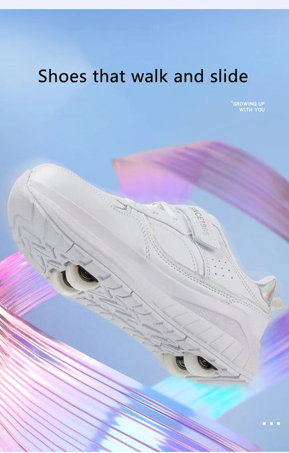 Roller Skate Shoes Kids Autumn 2024 Children Fashion Casual Sports Toy Birthday Gift Games Boys 4 Wheels Sneakers Girls