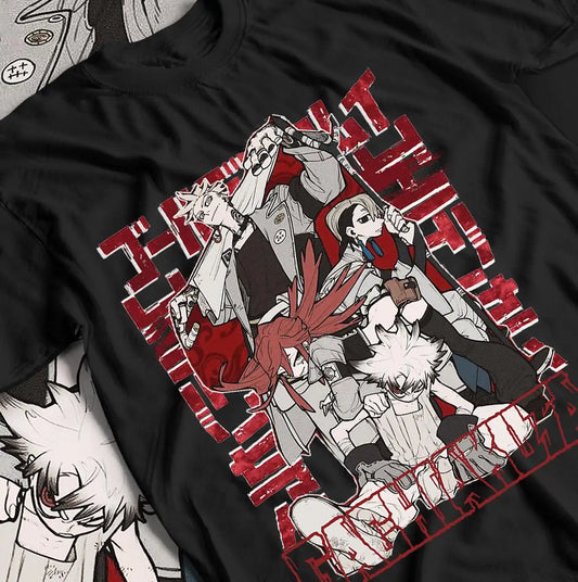 Anime Enthusiast Shirt, Anime Comic T-shirt, Retro Comic Pattern T-shirt, Men and Women Summer Casual Loose and Comfortable Top