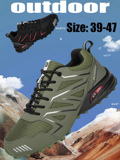 Waterproof Hiking Shoes Men‘s Outdoor Trekking Sneakers Mountain Climbing Camping Trainers Hunting Tactical Boots Bike Shoe Male