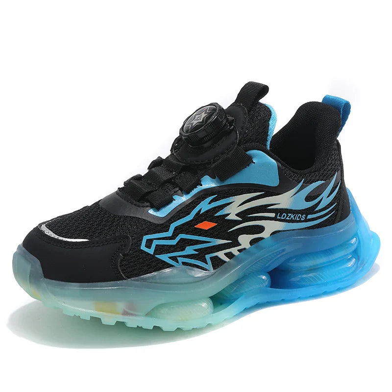 New Anti-skid Leather Kids Sneakers for Boys Running Walking Lightweight Casual Shoes With Fashion Dragon Pattern Size 28-39