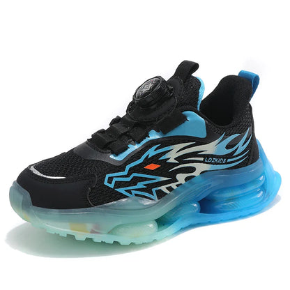 New Anti-skid Leather Kids Sneakers for Boys Running Walking Lightweight Casual Shoes With Fashion Dragon Pattern Size 28-39