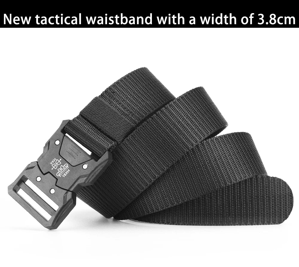 2Pcs Tactical Waist Belt - Durable Automatic Buckle, Perfect for Outdoor Adventures, Unisex Accessories for Men and Women