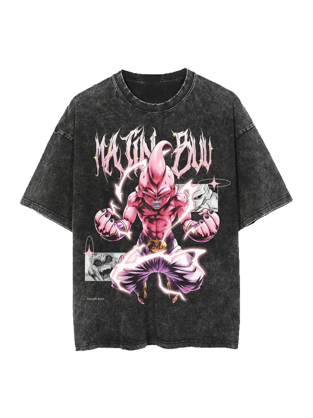 2026 Summer Dragon Ball  Washed Oversized T-shirt High Quality 100% Cotton Super Saiyan Vegeta Print Unisex Tee for Adults