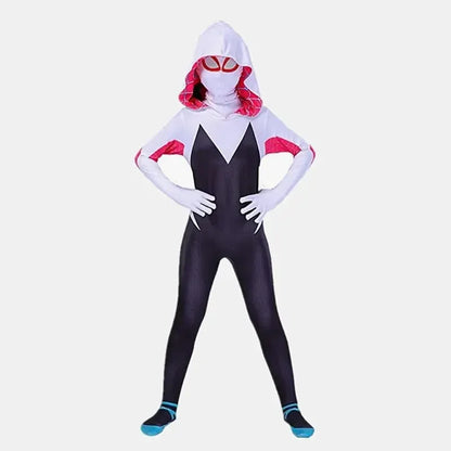 Kids Superhero Costume Extraordinary Masks Jumpsuit Boys Girls Halloween Party Outfit Breathable Full Body Cosplay Suit Festival