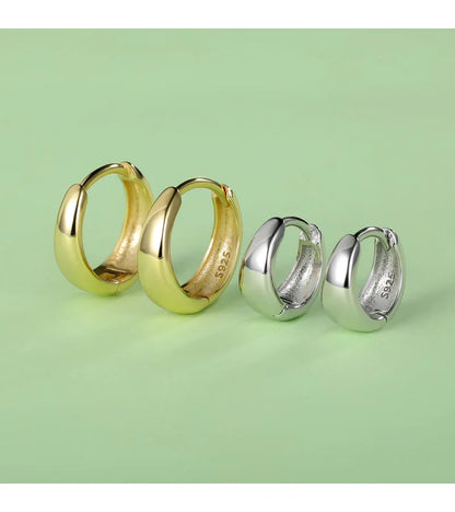 Real 925 Sterling Silve Fashion Inside Diameter 6 7 8 9 10mm Hoop Earrings For Women Men Personality Jewelry DG0132