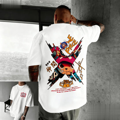 New One Piece Chopper Anime T Shirt Men Women Cotton Short Sleeve Tee Summer Cartoon Graphic Streetwear Casual Top Oversized Y2k
