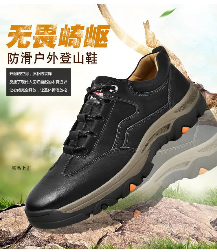 2024 Business Comfort Men's Shoes Simple versatile leather footwear Casual outdoor anti slip loafers male new comfortable flat
