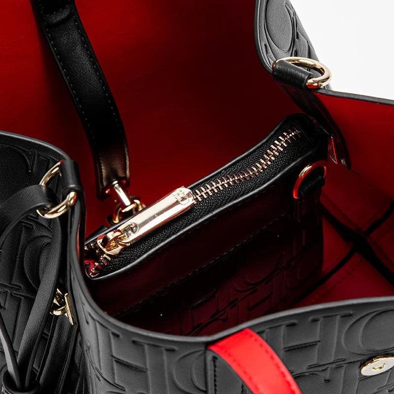 Women's Tote Bag New Steel Embossed Handheld Bun Mother Shopping Bag