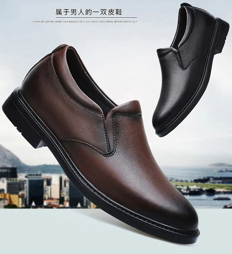 Height Increasing Shoes for Men 6cm 8cm Invisible Elevator Leather Casual Shoes Leathe Zapatillas De Hombre Large-sized Shoes