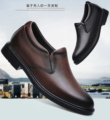 Height Increasing Shoes for Men 6cm 8cm Invisible Elevator Leather Casual Shoes Leathe Zapatillas De Hombre Large-sized Shoes