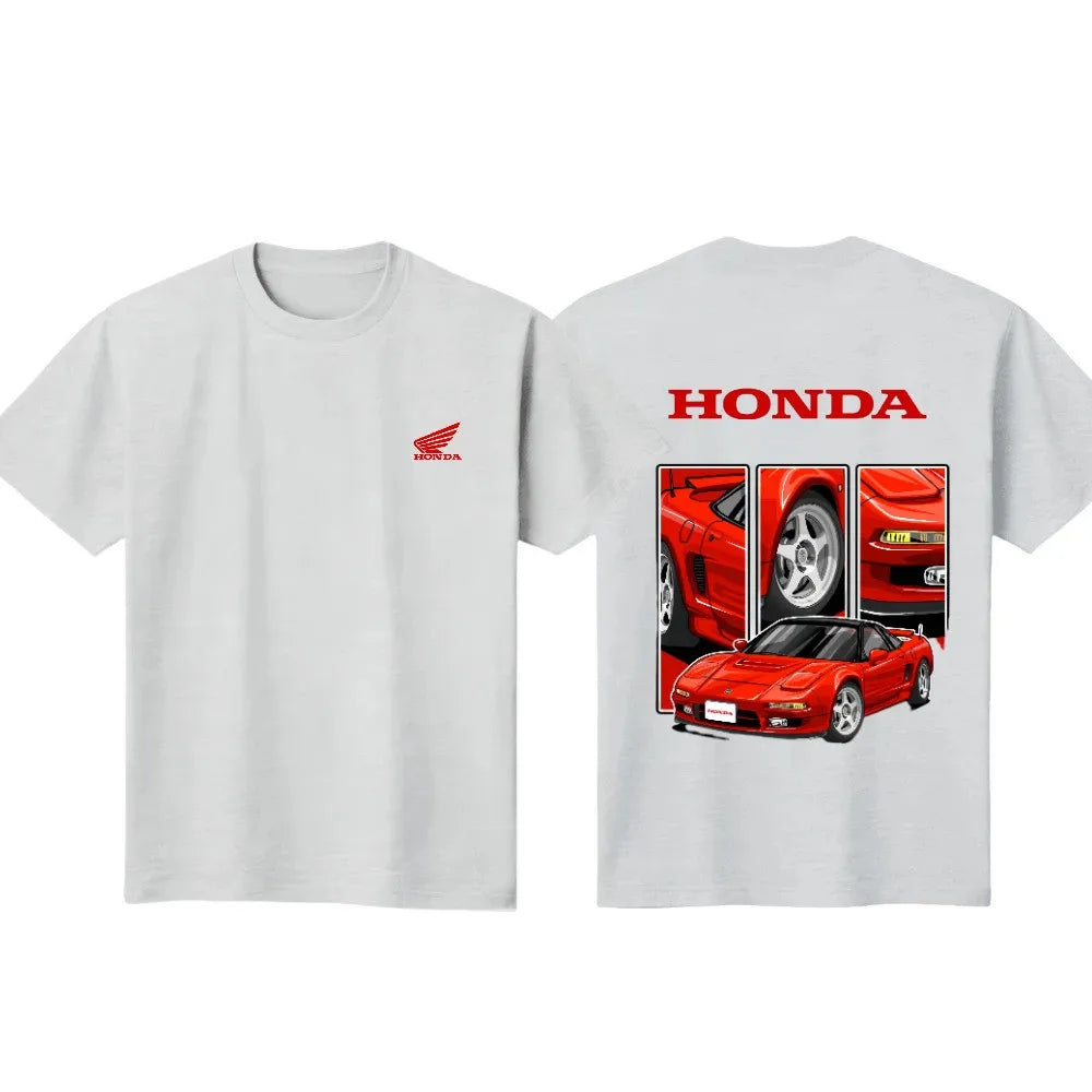 Honda 2026 Hot Selling Stylish New Comfortable Printed Loose Breathable Summer Motorcycle Racing Men's T-Shirt