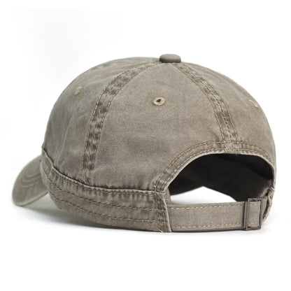 Washed Cotton Baseball Cap Men Women Casual Vintage Dad Hat Adjustable Trucker Style Low Profile Outdoor