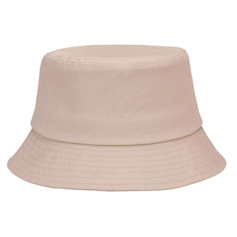Custom LOGO Design Bucket Hat Women Men Embroidered Print Logo Summer Casual Fishermen Cap Brim Kpop Panama Bob Bucket Gorros