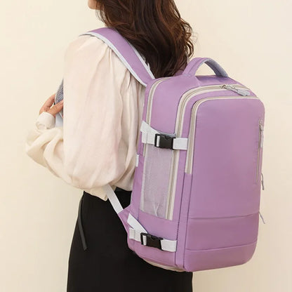 Travel Backpack Women Large Capacity Waterproof Anti-Theft Casual Daypack Bag with Luggage Strap & USB Charging Port Backpacks