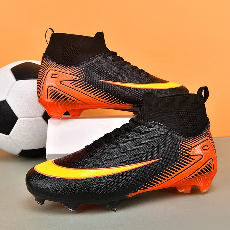 New Men Football Boots Kids Ankle Cleats Grass Soccer Shoes Futsal Indoor Sport Match Training TF/FG Hot-selling High-quality