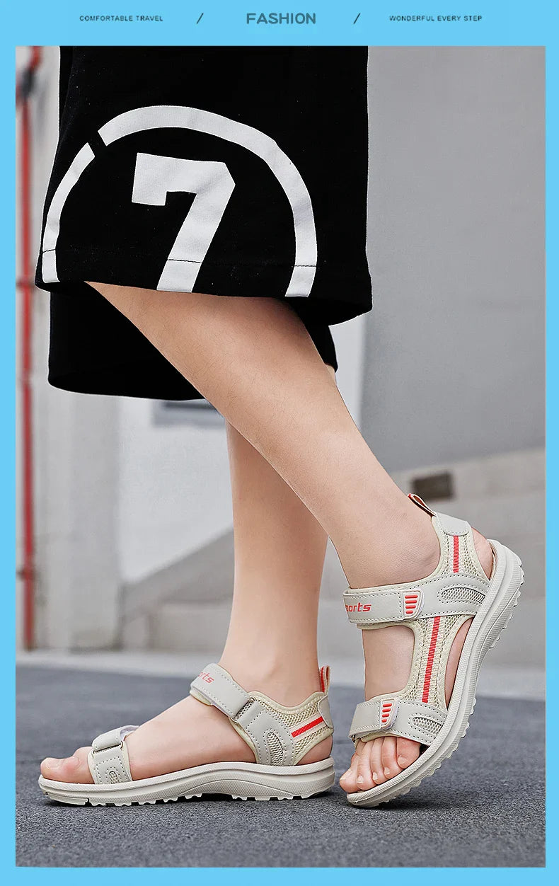 Summer Children Sandals Shoes Boys Girls Toddler Soft Non-Slip Baby Cute Princess Dance For Kids Student Outdoor Beach