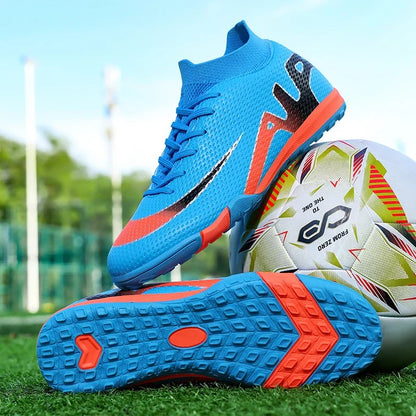 New Men Football Boots Grass Futsal Sneakers High-quality Match Cleats High-top Non-Slip Soccer Shoes Indoor Hot-selling Outdoor