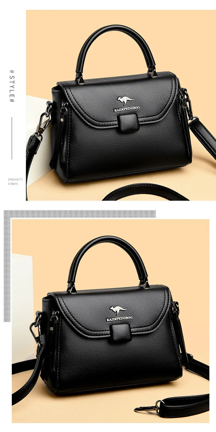 Authentic High Quality Soft Leather Luxury New Designer Fashion Casual Women's Shoulder Bag Handbag Crossbody Bags for Women2024