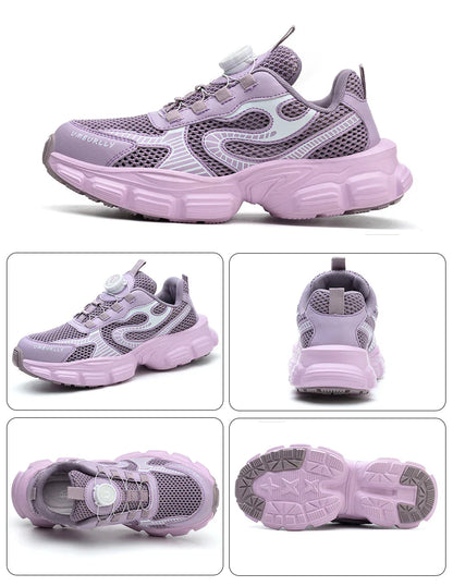 Summer button women's steel head safety shoes Smashing breathable upper Workshop factory women's work shoes