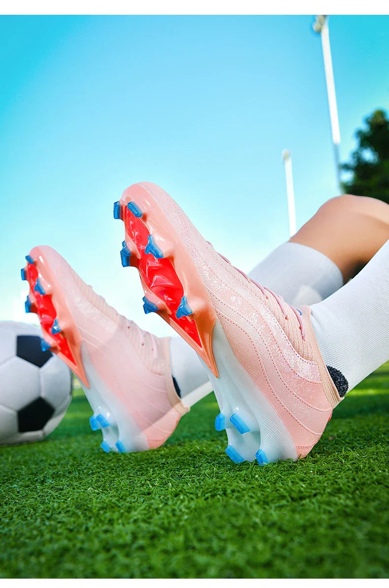 T31 High Quality Mens Soccer Shoes Training Non-Slip Turf Soccer Cleats TF/FG Football Sneakers Chuteira Campo