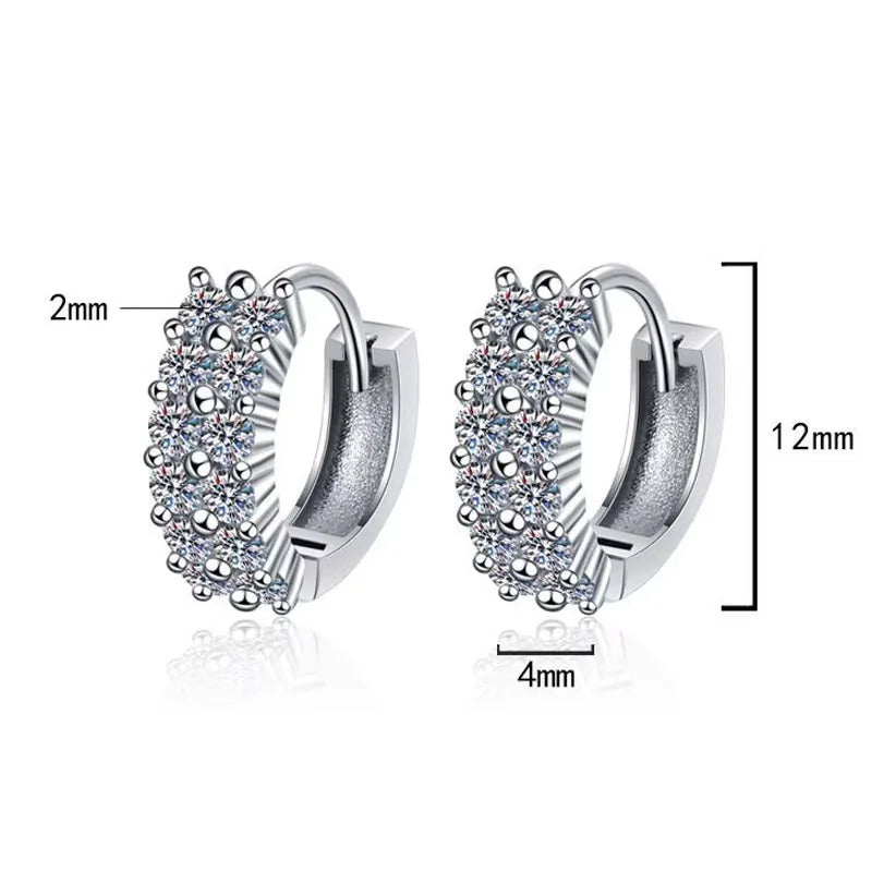 GRA Certified Moissanite Hoop Earrings for Women s925 Sterling Silver Wedding Huggie Earrings Party Jewelry Wholesale