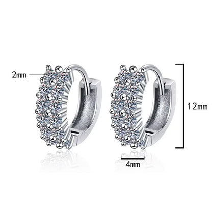 GRA Certified Moissanite Hoop Earrings for Women s925 Sterling Silver Wedding Huggie Earrings Party Jewelry Wholesale