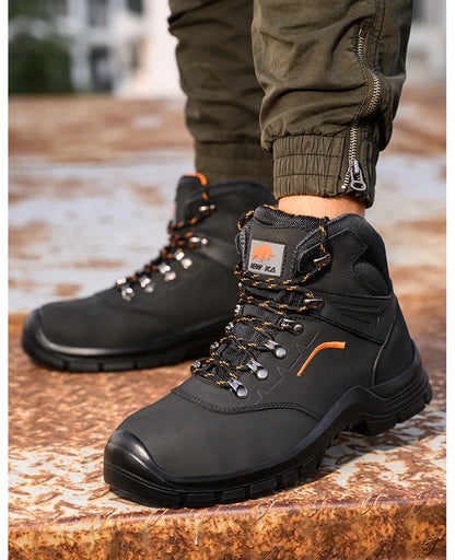 Men's Anti-Static Wear-Resistant Labor Protection Shoes Safety Smashing Protection Work Shoes for Factory Use