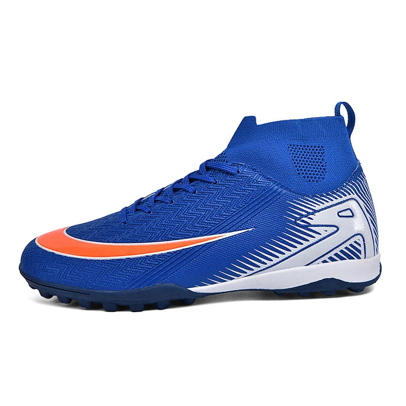 High Top Men Soccer Shoes Professional Football Boots Breathable Wear Resistant Training Match Sneakers Non Slip for Adult Sport