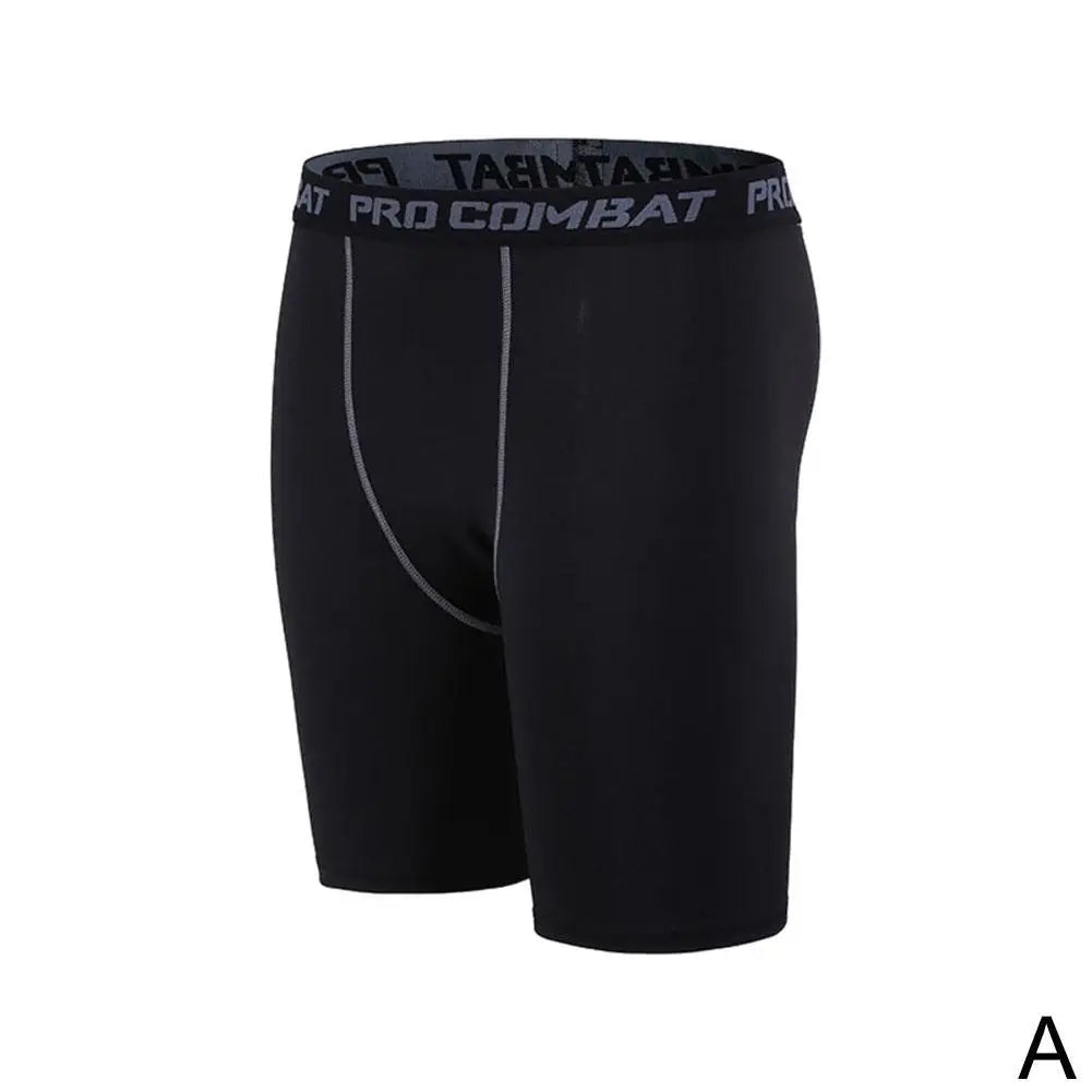 Male Fitness Quick-Drying Tight Shorts Elastic Compression Leggings Training Pants