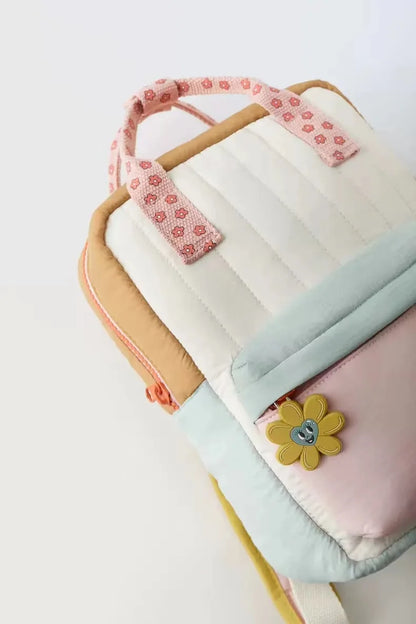 New Lightweight Children's Backpack Shopping Children's Cute Sunflower Pendant with Colorful Small School Bag