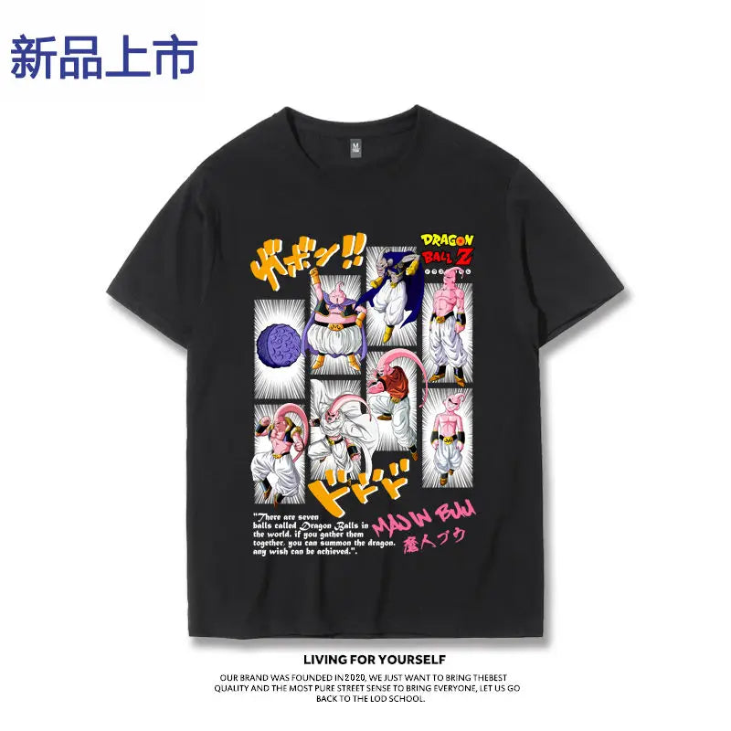 T-shirt Sun Wukong Vegeta Demon Buo Frisa Super Trendy Versatile Summer Short Sleeve Men's Fashion Top