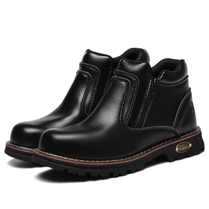 2025 Work Shoes for Men Waterproof Safety Shoes Man Anti Spark Leather Boots Man Anti Puncture Anti Slip Welder Shoe