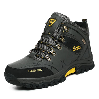 Men Winter Snow Boots Waterproof Leather Sneakers Super  Warm Men's Boots Outdoor Male Hiking Boots Work Shoes Size 39-47