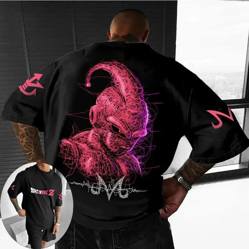 Animation Joint American Loose T-Shirt 2025 Summer New Men's and Women's Casual Street Hip Hop Short Sleeve Top
