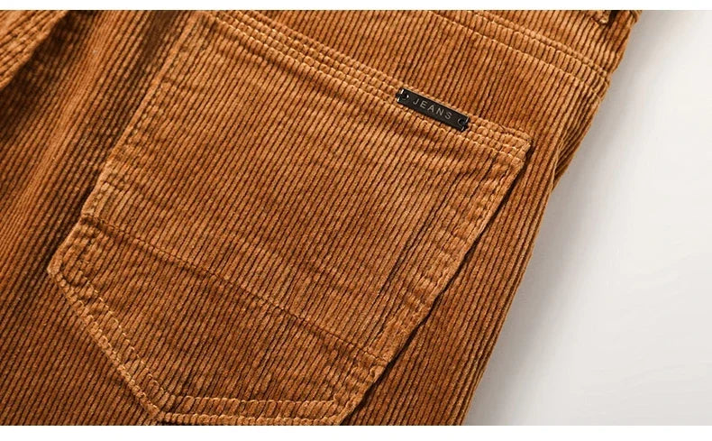 Winter Men's Fleece Corduroy Pants Warm Classic Casual Business Plush Thickened Business Trousers Male Brand Clothing