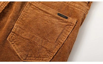 Winter Men's Fleece Corduroy Pants Warm Classic Casual Business Plush Thickened Business Trousers Male Brand Clothing