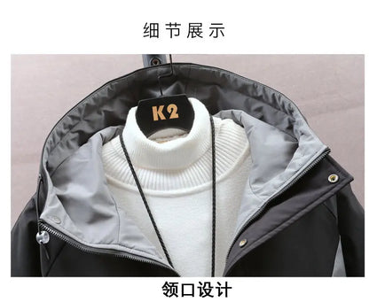 Winter Tracksuit Men Warm Sports Printed Thick Suit Mens Casual Hooded jacket+Pants Sweatsuit Male 2 Piece Sportswear