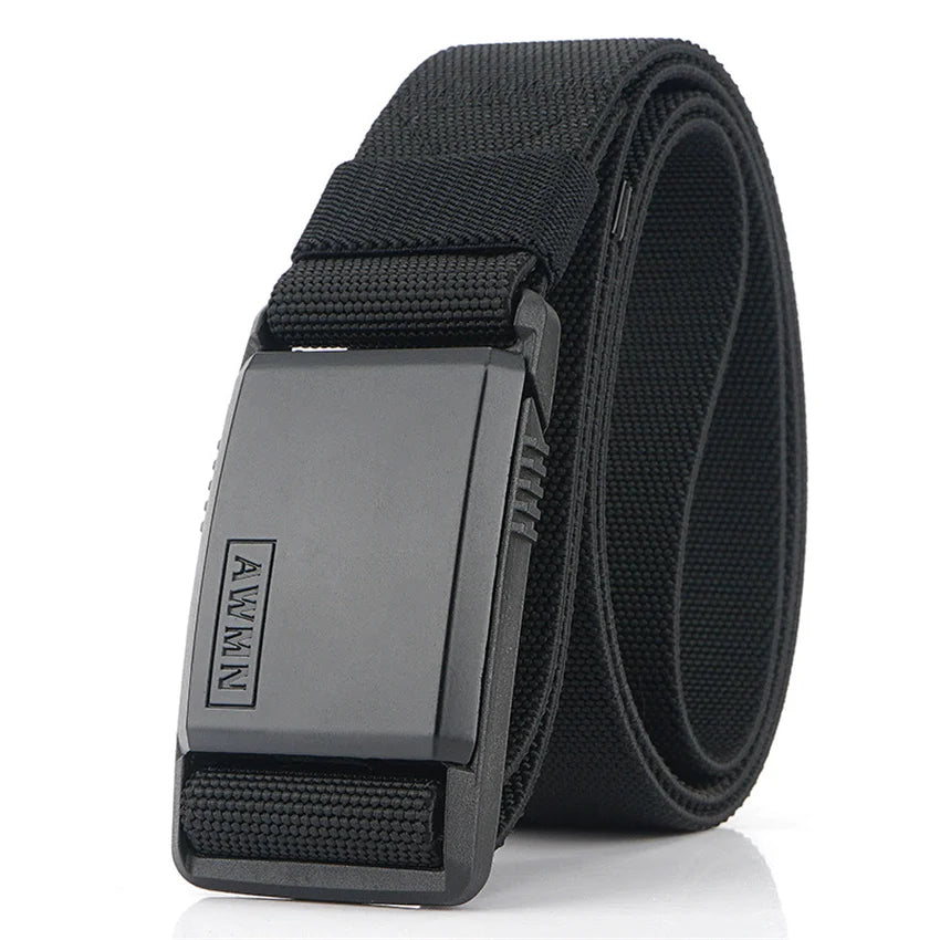 2026 New Fashion Nylon Belt  Magnetic Buckle Adjustable Belts For Men Elastic Belts High Quality Wear-resistant Training Belt