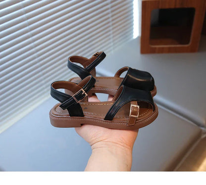 Summer Quick-Dry Children’s Sandals for Girls Non-Slip Soft Sole Toddler Flats Shoes  Princess Style Shoes Party School Elegant