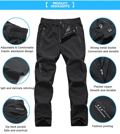 Women Hiking Pants Camping Trekking Running Climbing Mountain Trousers Lightweight Quick Dry Waterproof Summer Pants