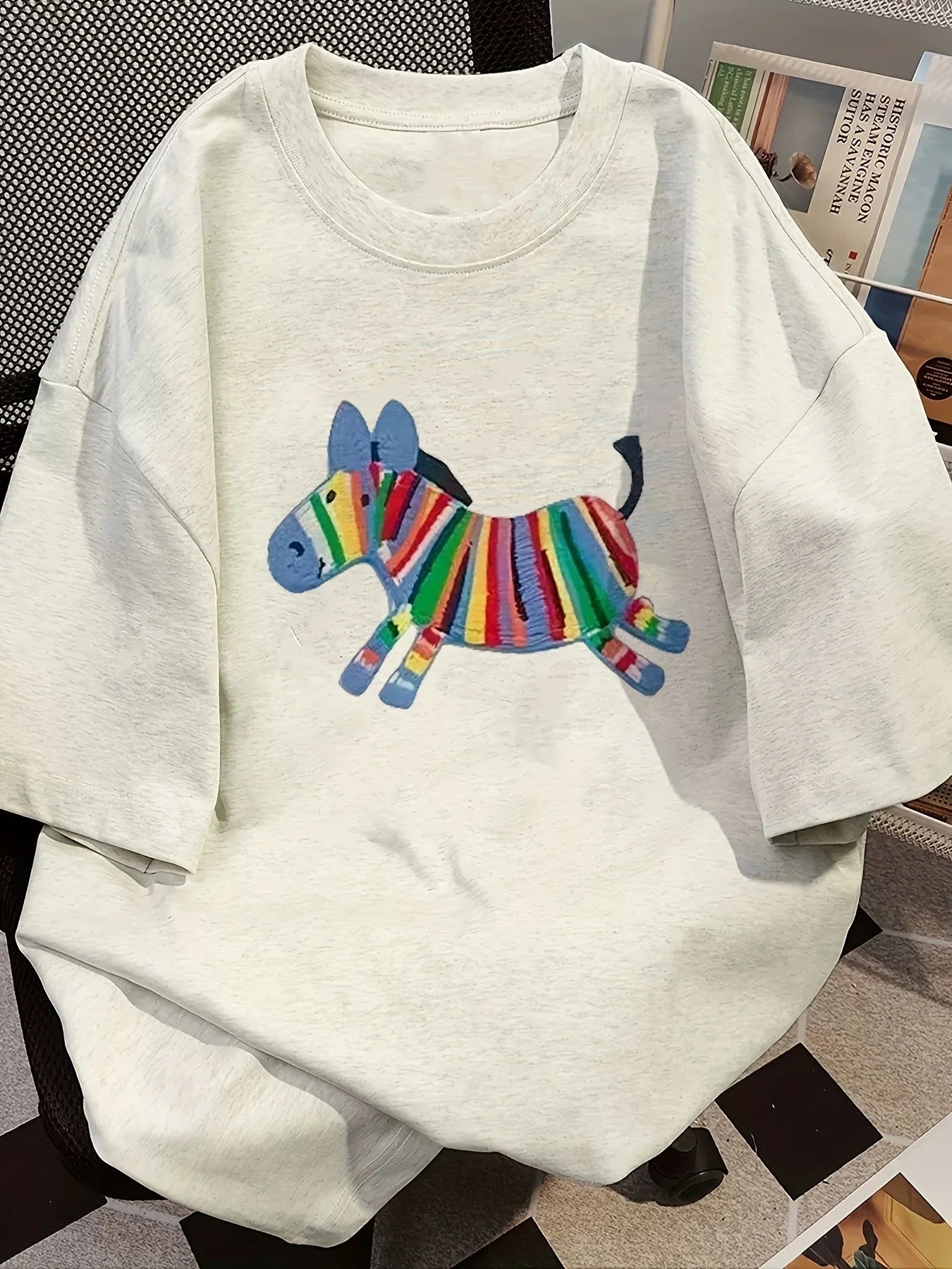 Oversized Women Tshirt Summer Fashion  Drawn Printed Casual Short Sleeve Top Pullover Comfortable Plus Size Tee Trendy Outfit