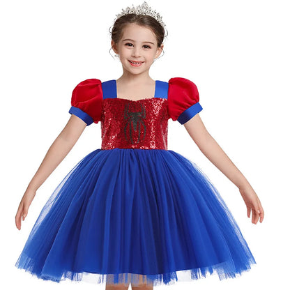 Halloween Spider Costumes for Kids Sequins Dresses Spider Girls Children Carnival Costume Kid Birthday Party chothes