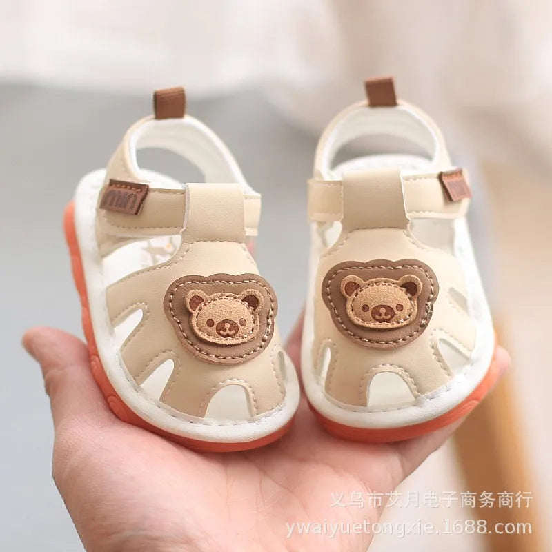 New Summer Baby Whistle Sandals Children Infant Casual Walking Shoes Toddler Boys Girl Kids Anti-Slip Closed-Toe Cartoon Sandals