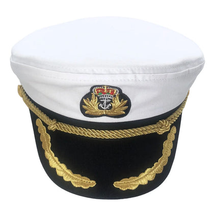 Men Women Baseball Caps Adult Adjustable Captain Costume Admiral Hat Y2K Cosplay Sailor Pilot Hat For Costume Party Performance