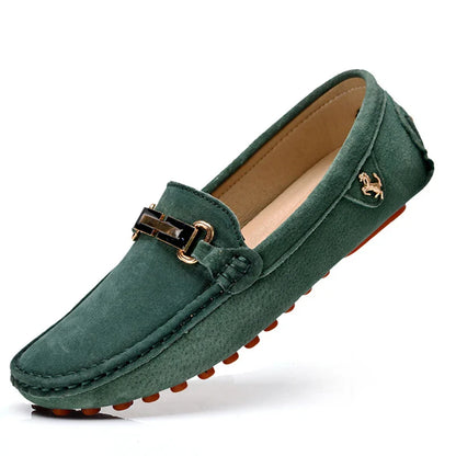 Men Fashion Luxury Leisure Leather Loafers Shoes Slip on Soft Comfortable Non-slip Driving for Men