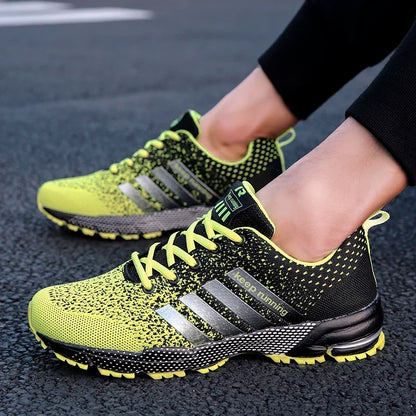 Men's and women's flying mesh surface spring summer breathable casual sports shoes flat vulcanized couple running big size48
