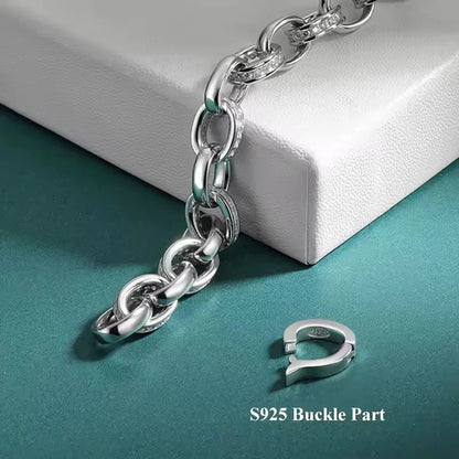 1.2mm Moissanite Tennis Bracelet with  925 Sterling Silver Cuban Link Chain Birthday Party Gifts Jewelry for Women Men