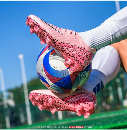 Soccer Cleats for Men Women AG/TF Breathable Cushioned Insole Anti-Slip Outdoor Sports Artificial Grass Football Boots
